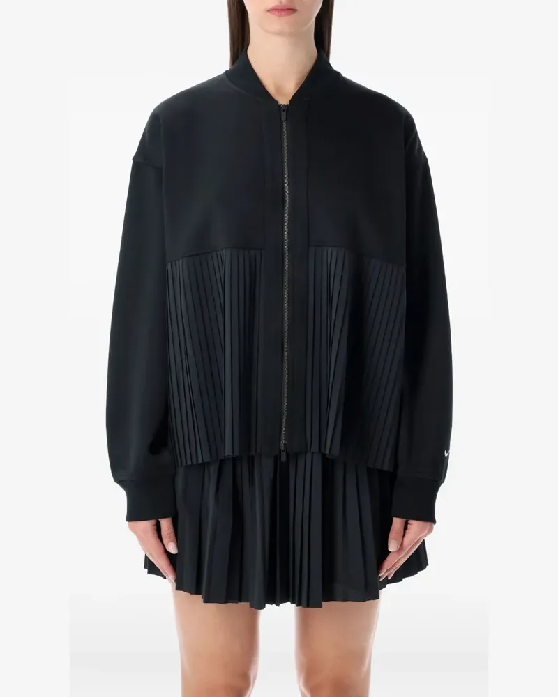 Nike pleated zip-up - Schwarz Schwarz