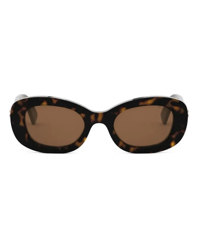 Bulgari Sonnenbrille mit geometrischem Gestell - Braun Braun
