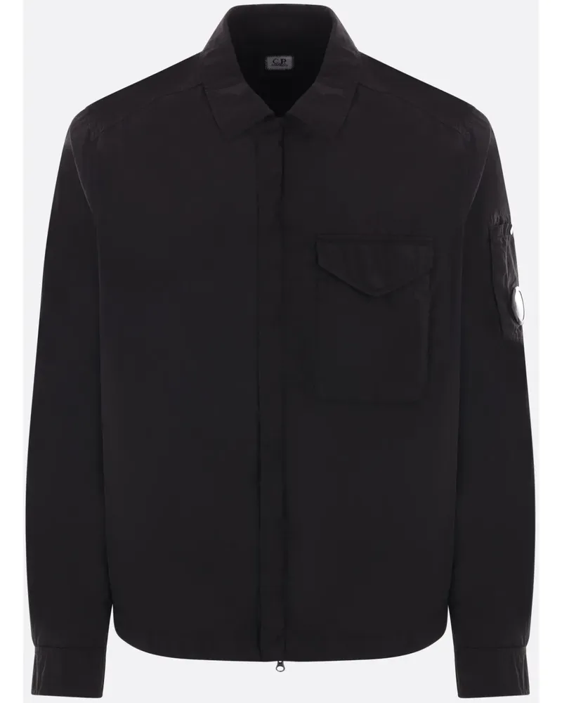 C.P. Company Hemdjacke mit Linsen-Detail - Schwarz Schwarz