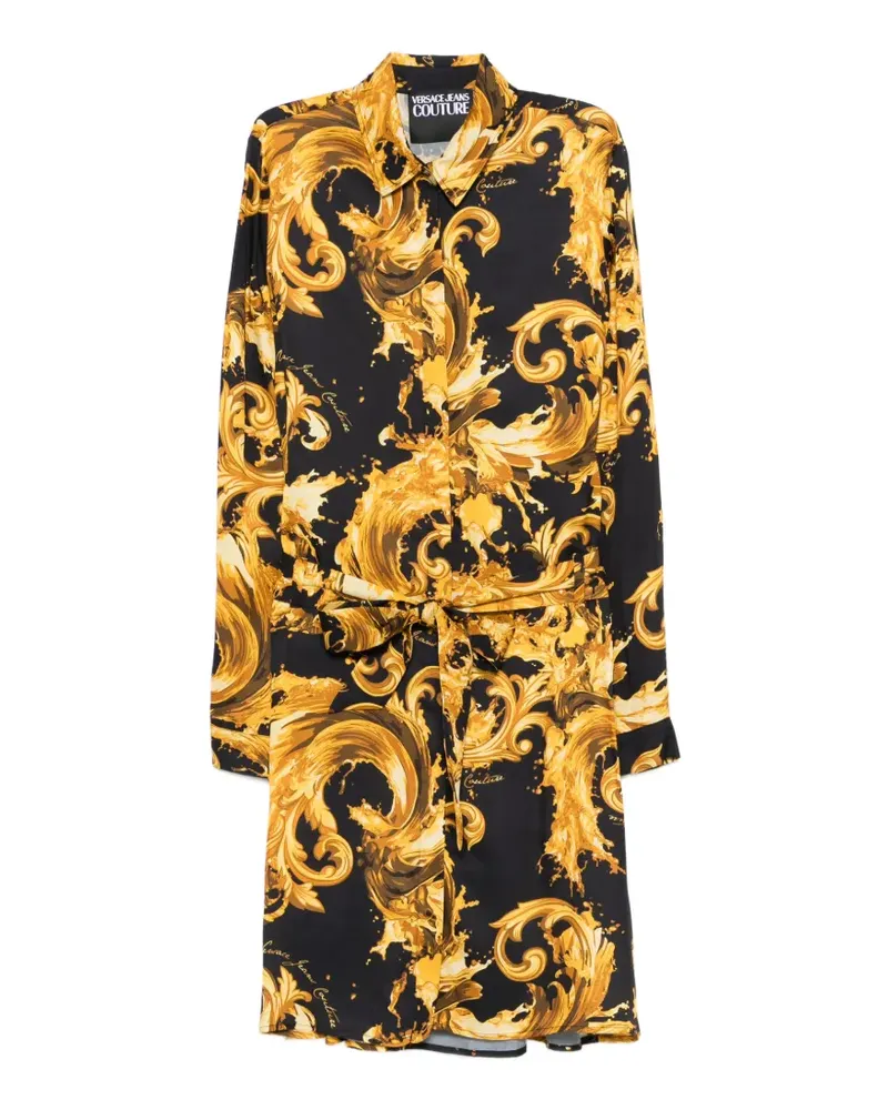 Versace Jeans Minikleid mit Print - Gold Gold