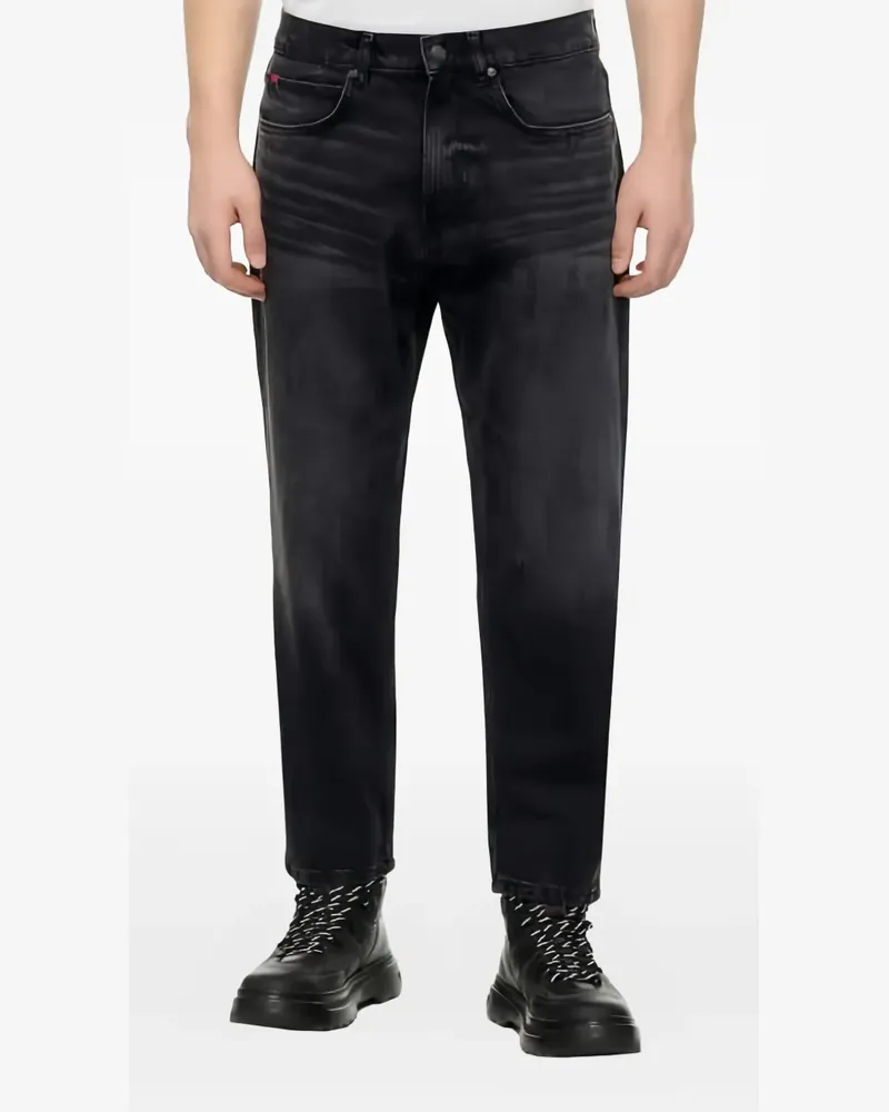 HUGO BOSS Jeans mit Knopfverschluss - Grau Grau