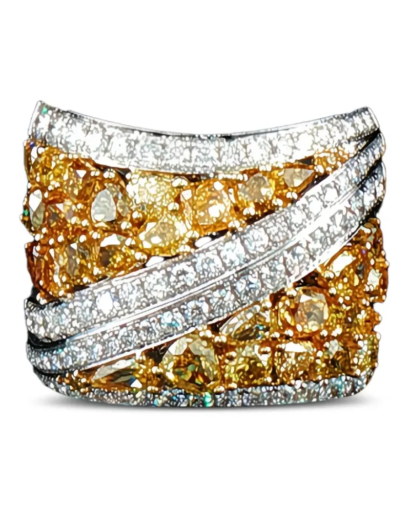 HYT Jewelry Cocktailring mit Diamanten - Silber Silber