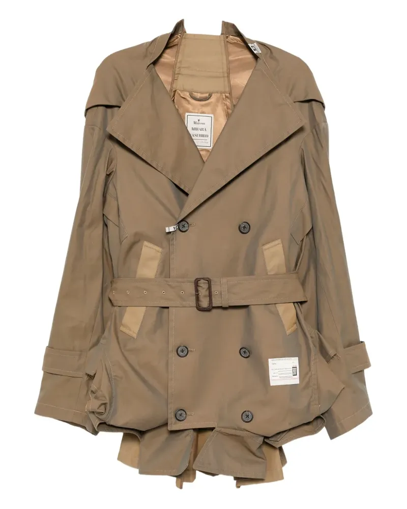 MIHARAYASUHIRO Upside Down Trenchcoat - Braun Braun