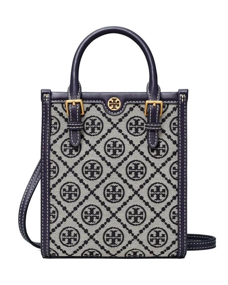 Tory Burch Mini Handtasche mit T-Monogramm - Grau Grau
