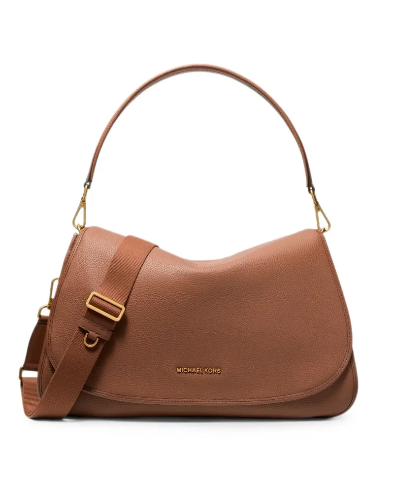 Michael Kors Holmes extra-large pebbled leather convertible messenger bag - Braun Braun