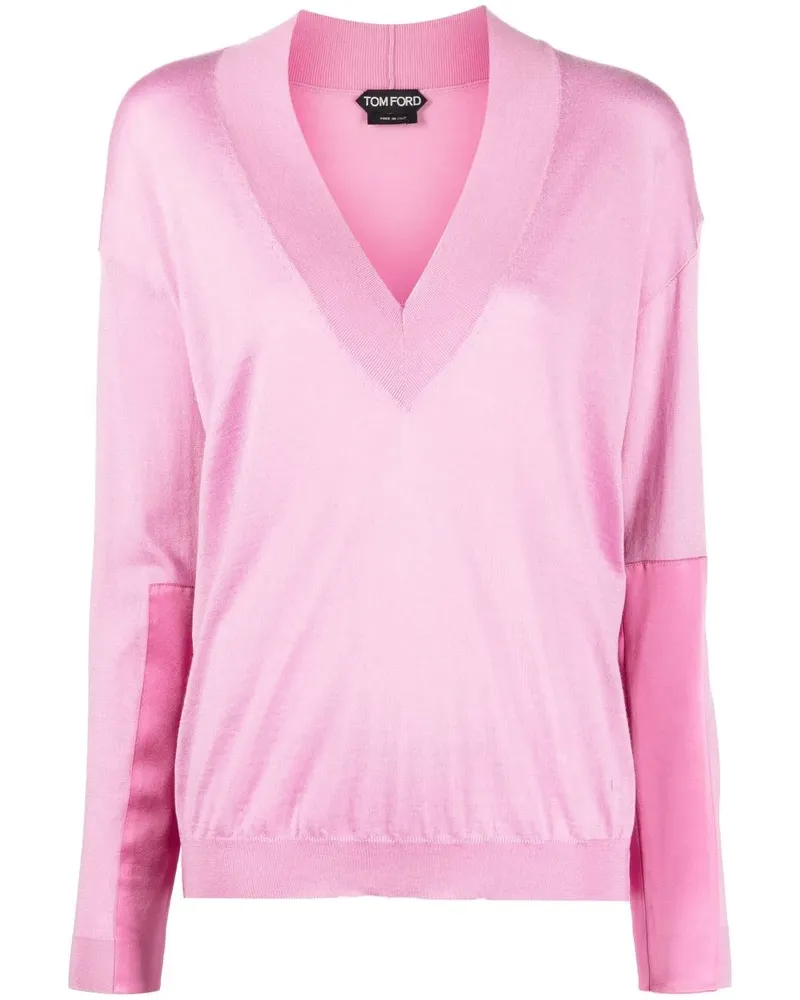 Tom Ford Pullover mit V-Ausschnitt - Rosa Rosa