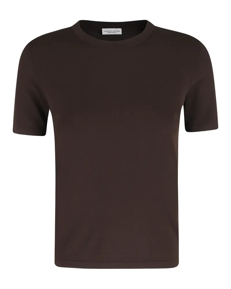 Roberto Collina fine-knit T-shirt - Braun Braun