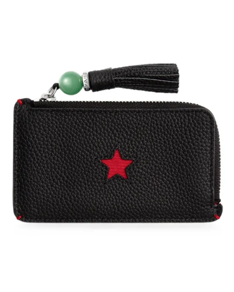 Shanghai Tang Tang star zip-fastening cardholder - Schwarz Schwarz