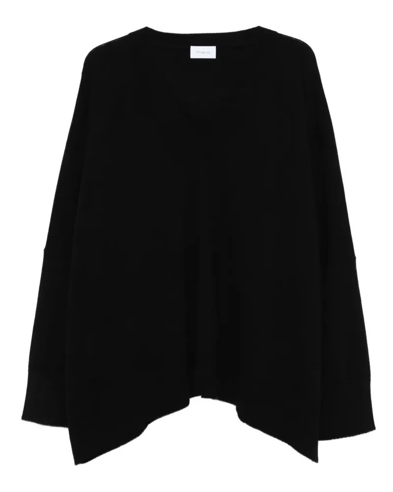 Malo Kaschmirpullover mit V-Ausschnitt - Schwarz Schwarz