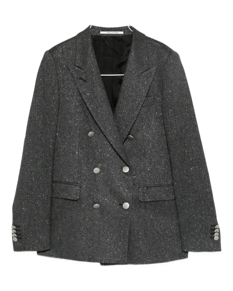 Tagliatore double-breasted herringbone blazer - Grau Grau