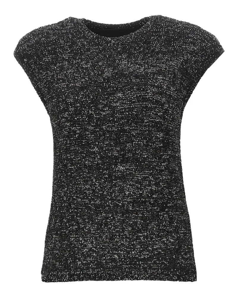Emporio Armani Top mit Pailletten - Schwarz Schwarz