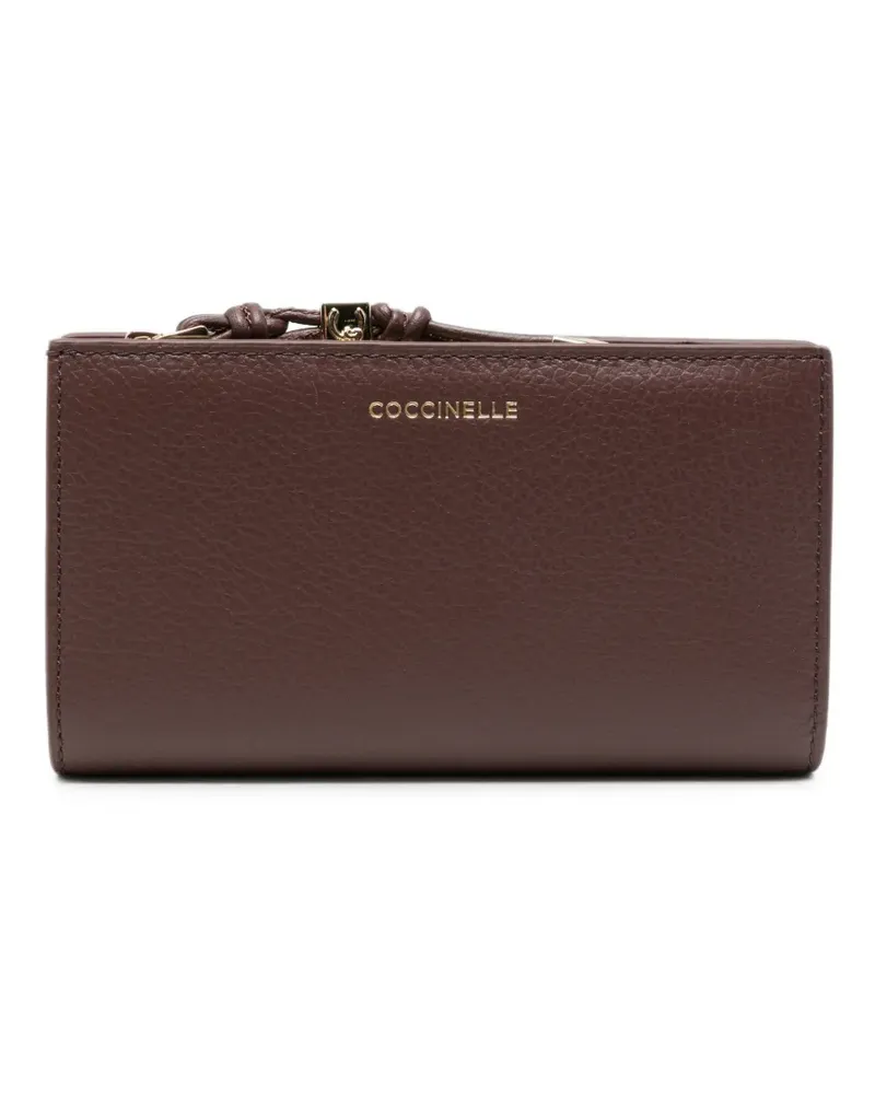 Coccinelle logo-stamp grained leather wallet - Braun Braun