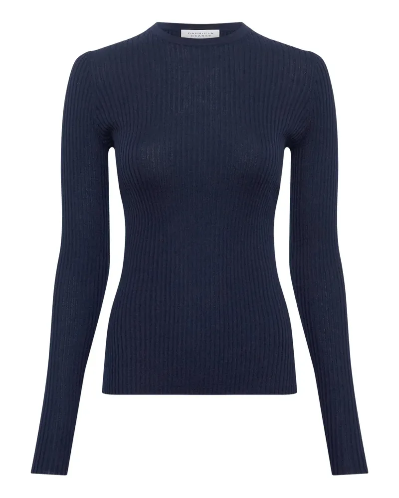 Gabriela Hearst Browning ribbed-knit T-shirt - Blau Blau