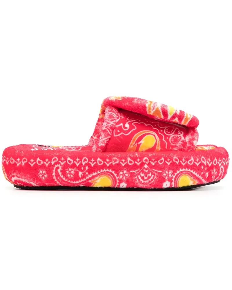 Natasha Zinko Pantoletten mit Muster - Rot Rot