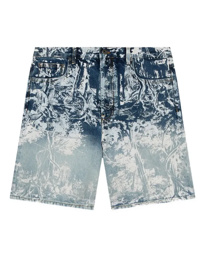 OFF-WHITE City Nature denim shorts - Blau Blau