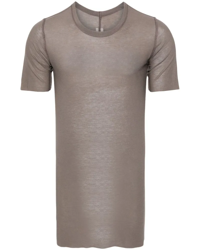 Rick Owens semi-sheer short-sleeve T-shirt Grau