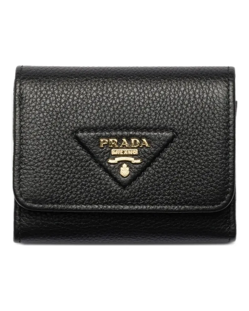 Prada Kleines Portemonnaie mit Logo - Schwarz Schwarz