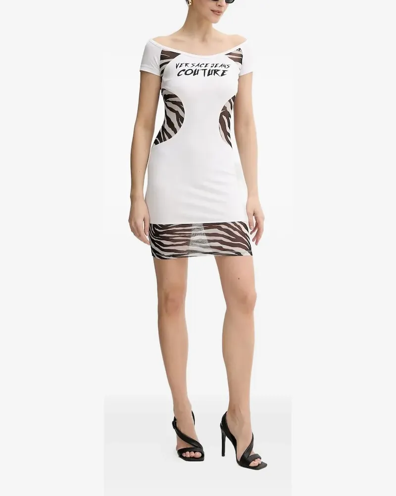 Versace Jeans Kleid mit Zebra-Print - Weiß Weiß