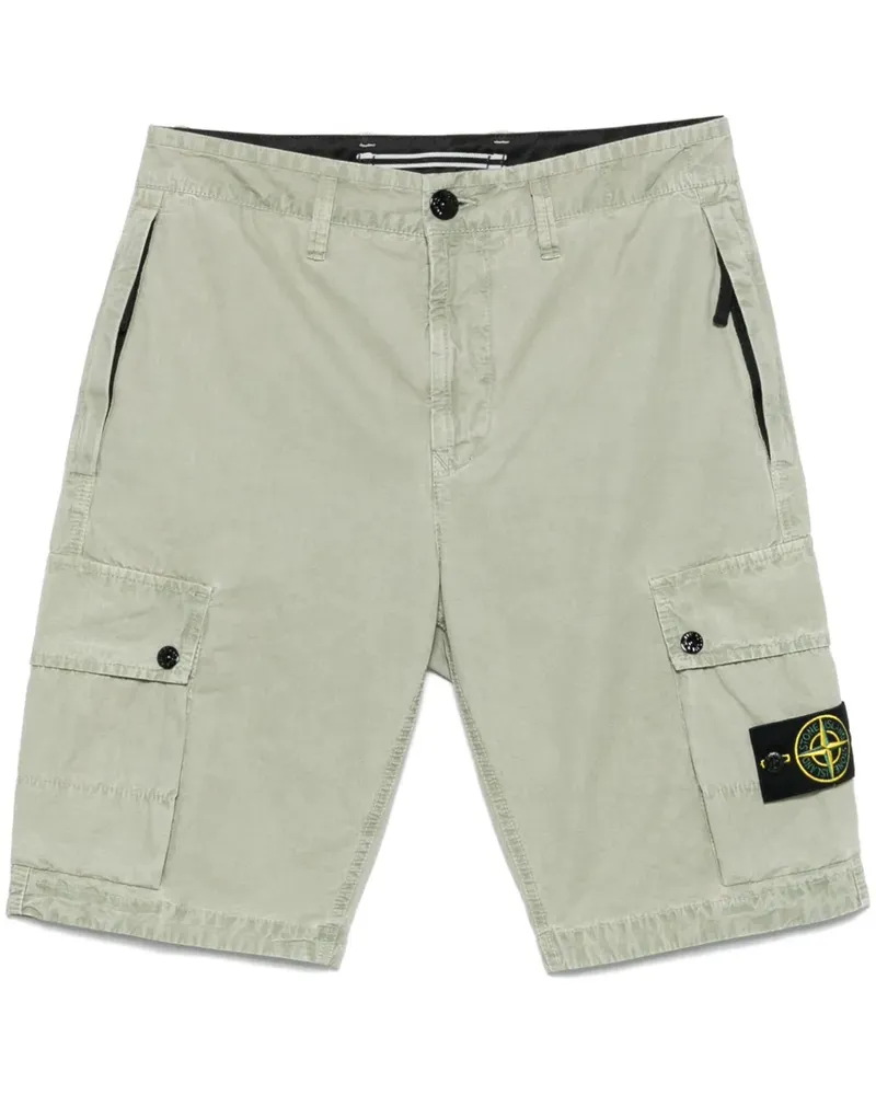 Stone Island Shorts mit Kompass-Patch - Grün Grün