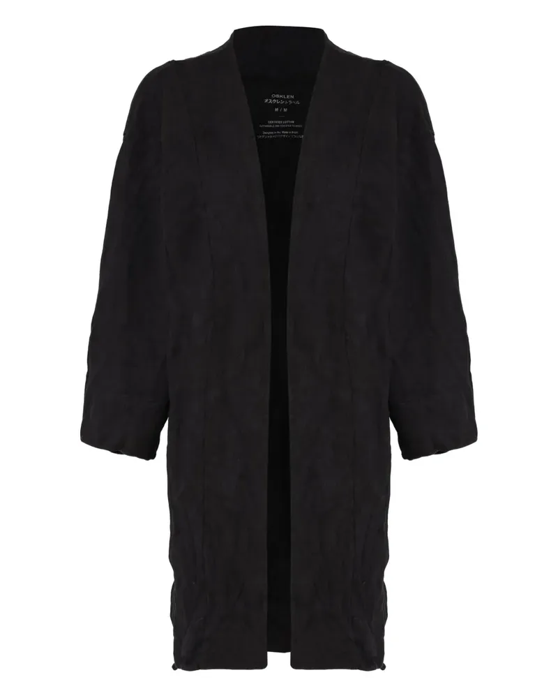 Osklen Offene Jacke mit Struktur - Schwarz Schwarz