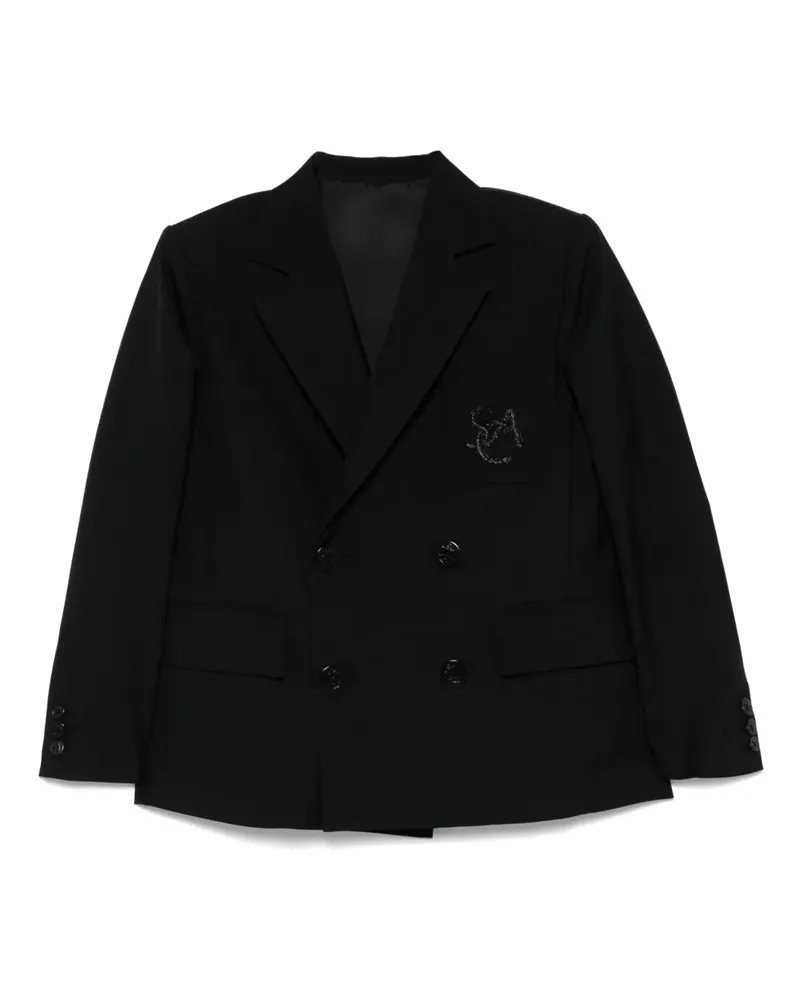 Sacai Sakko mit Logo-Applikation - Schwarz Schwarz