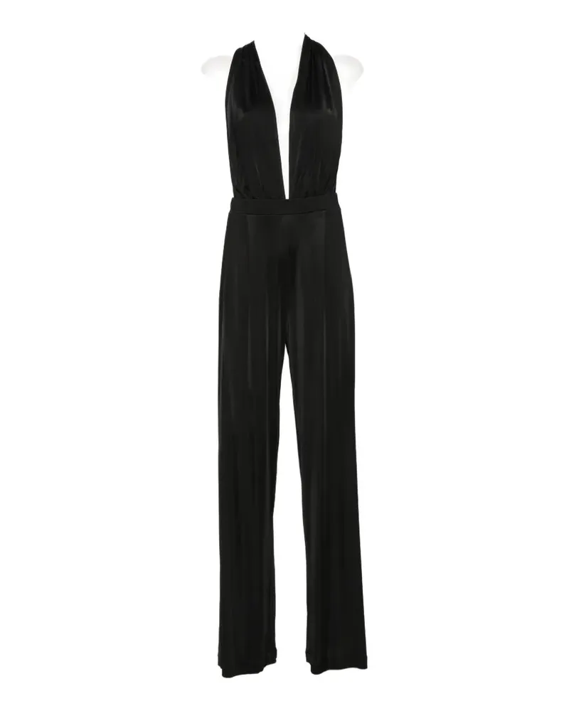 Amazuìn Jumpsuit mit weitem Bein - Schwarz Schwarz