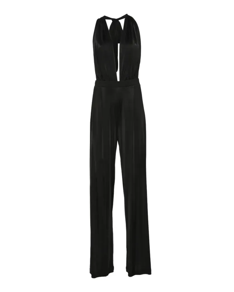 Amazuìn Jumpsuit mit weitem Bein - Schwarz Schwarz