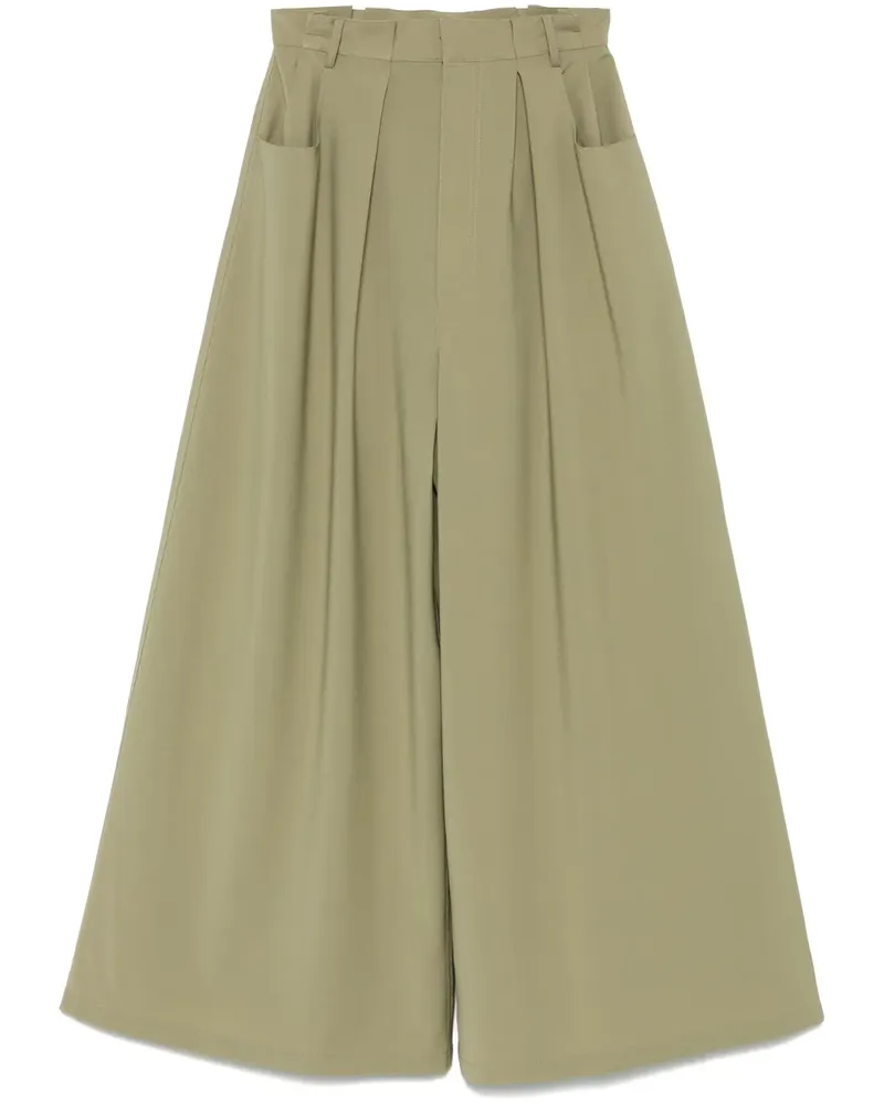 tibi Hose mit weitem Bein - Grün Grün