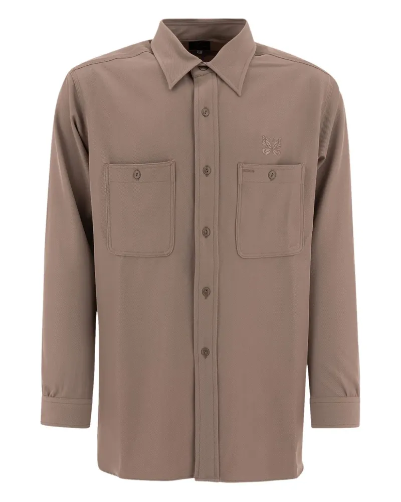 NEEDLES chest-pocket shirt - Braun Braun