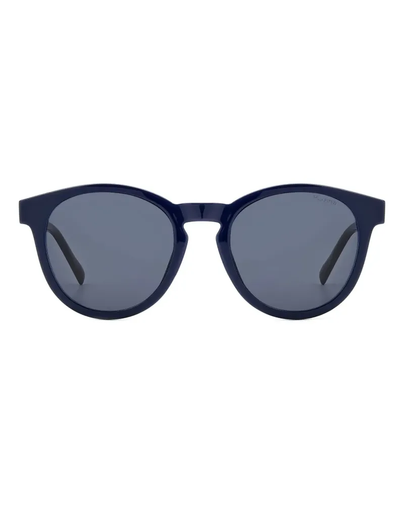 Pierre Cardin clip-on round-frame sunglasses - Blau Blau