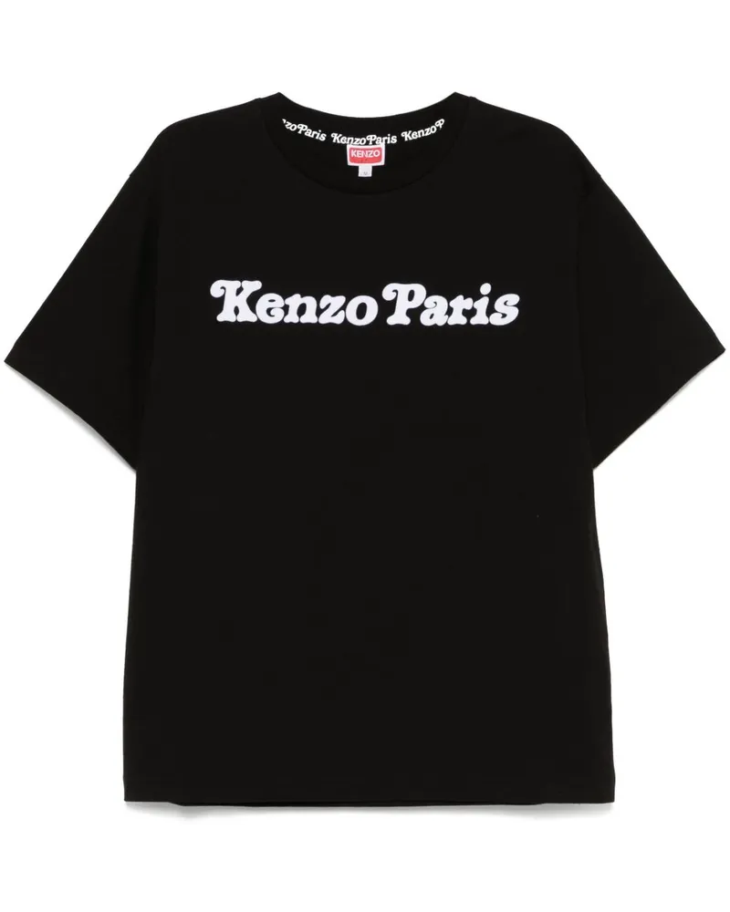 Kenzo x Verdy T-Shirt mit beflocktem Logo - Schwarz Schwarz