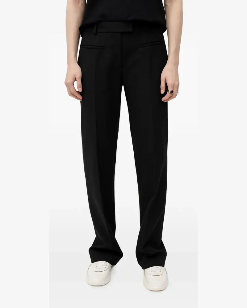 HUGO BOSS Klassische Hose mit Bügelfalten - Schwarz Schwarz