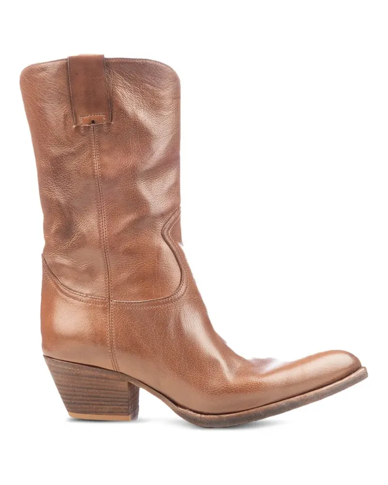 Officine Creative Italia western-style pointed-toe boots - Braun Braun