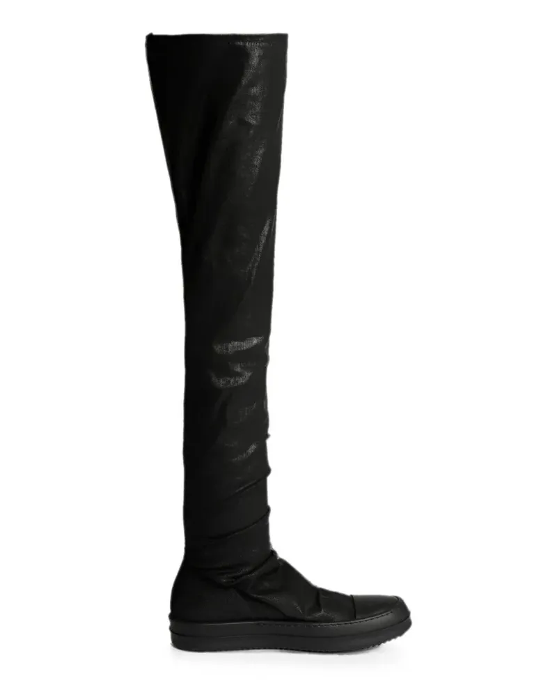 DRKSHDW by Rick Owens waxed High Sock boots - Schwarz Schwarz