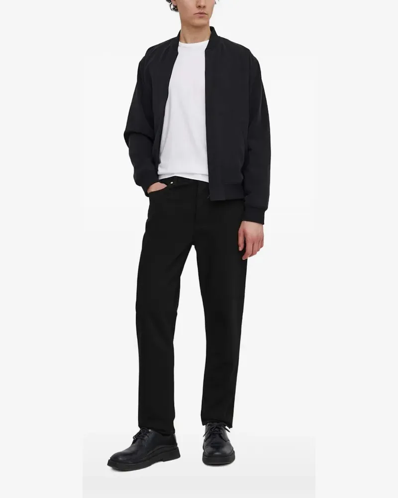 Theory ribbed-hem bomber jacket - Schwarz Schwarz