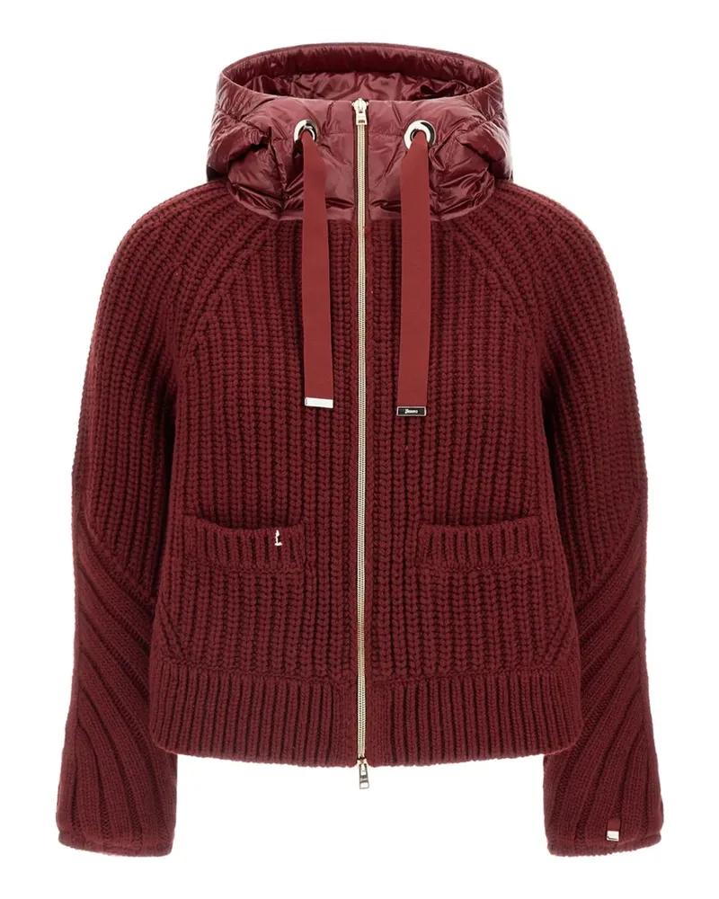 Herno Gerippte Kapuzenjacke - Rot Rot
