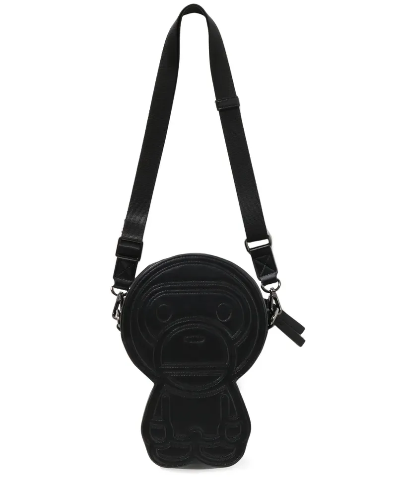 BAPE Kuriertasche mit Reißverschluss - Schwarz Schwarz