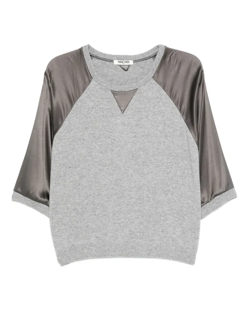 MAX&MOI T-Shirt mit Raglanärmeln aus Satin - Grau Grau