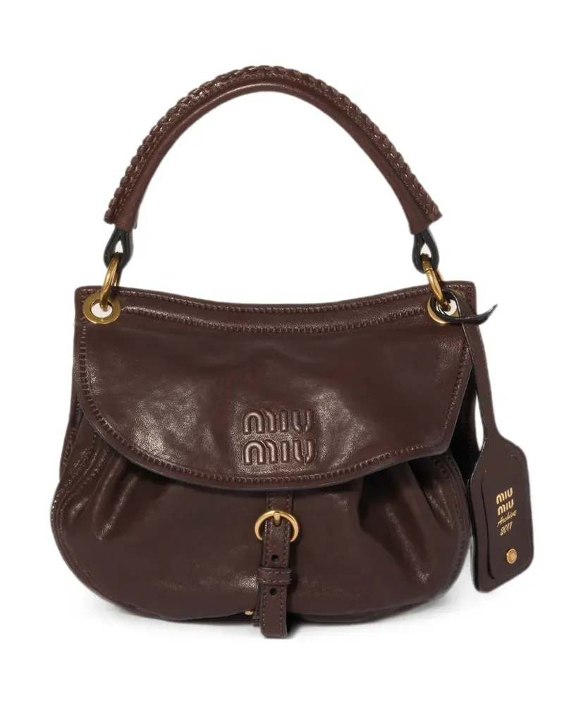 Miu Miu Rendez-Vous Tasche aus Nappaleder - Braun Braun