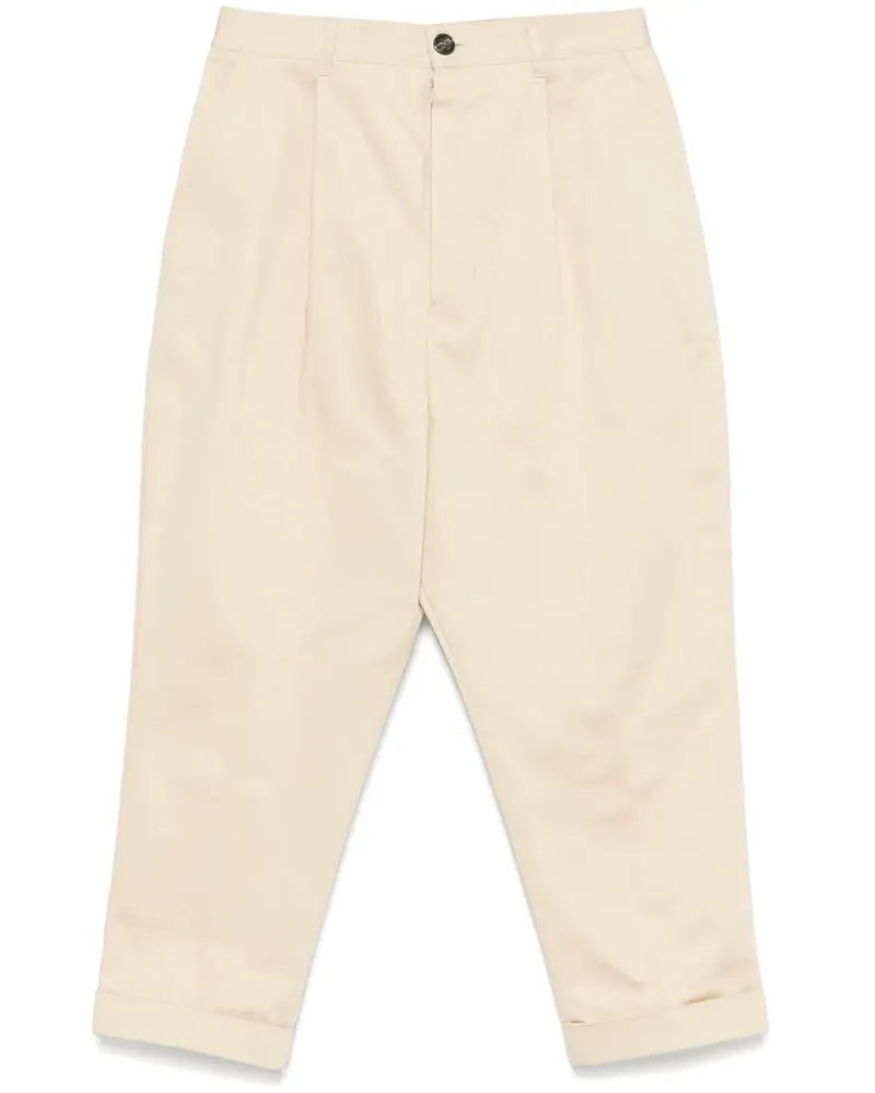 AMI Paris Cropped-Hose mit Tapered-Bein - Nude Nude