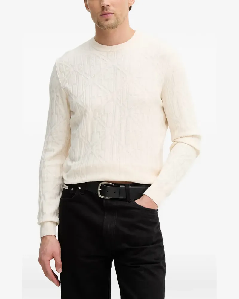 Guess geometric-knit sweater - Nude Nude