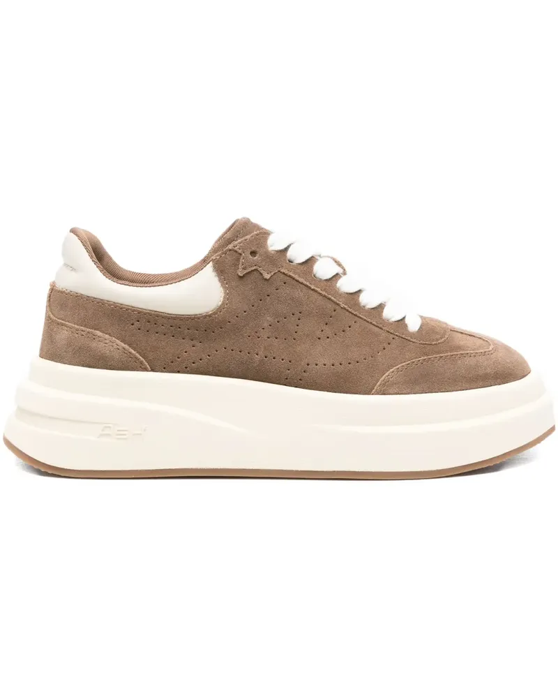 ash Idol Wildleder-Sneakers mit Plateau - Braun Braun