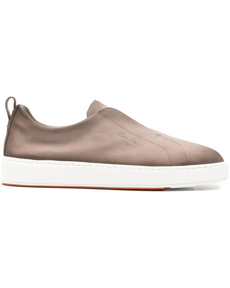 Santoni Victory Slip-On-Sneakers - Braun Braun