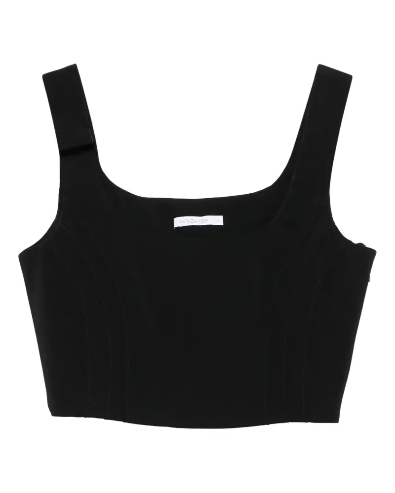 Patrizia Pepe seam-detail top - Schwarz Schwarz