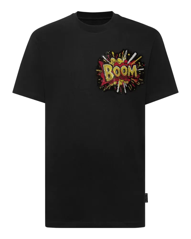 Philipp Plein T-Shirt mit Perlen - Schwarz Schwarz