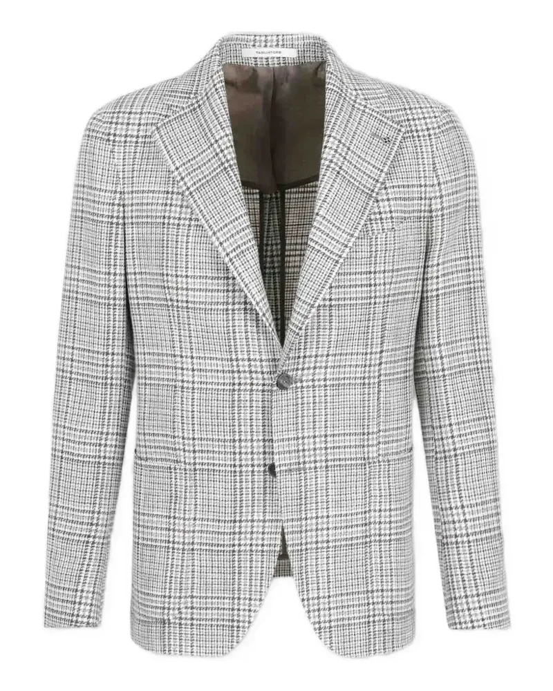 Tagliatore houndstooth single-breasted blazer - Weiß Weiß