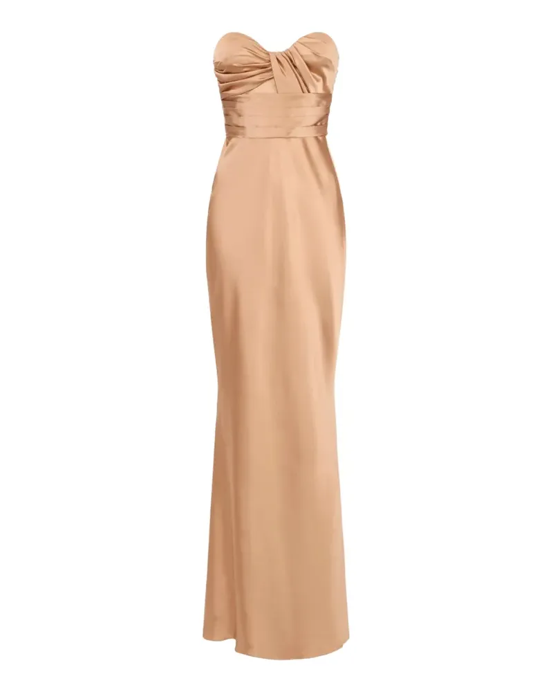 Elisabetta Franchi Red Carpet dress in satin fabric - Nude Nude