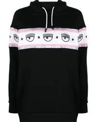 Chiara Ferragni Hoodie mit Eyelike-Prägung Schwarz