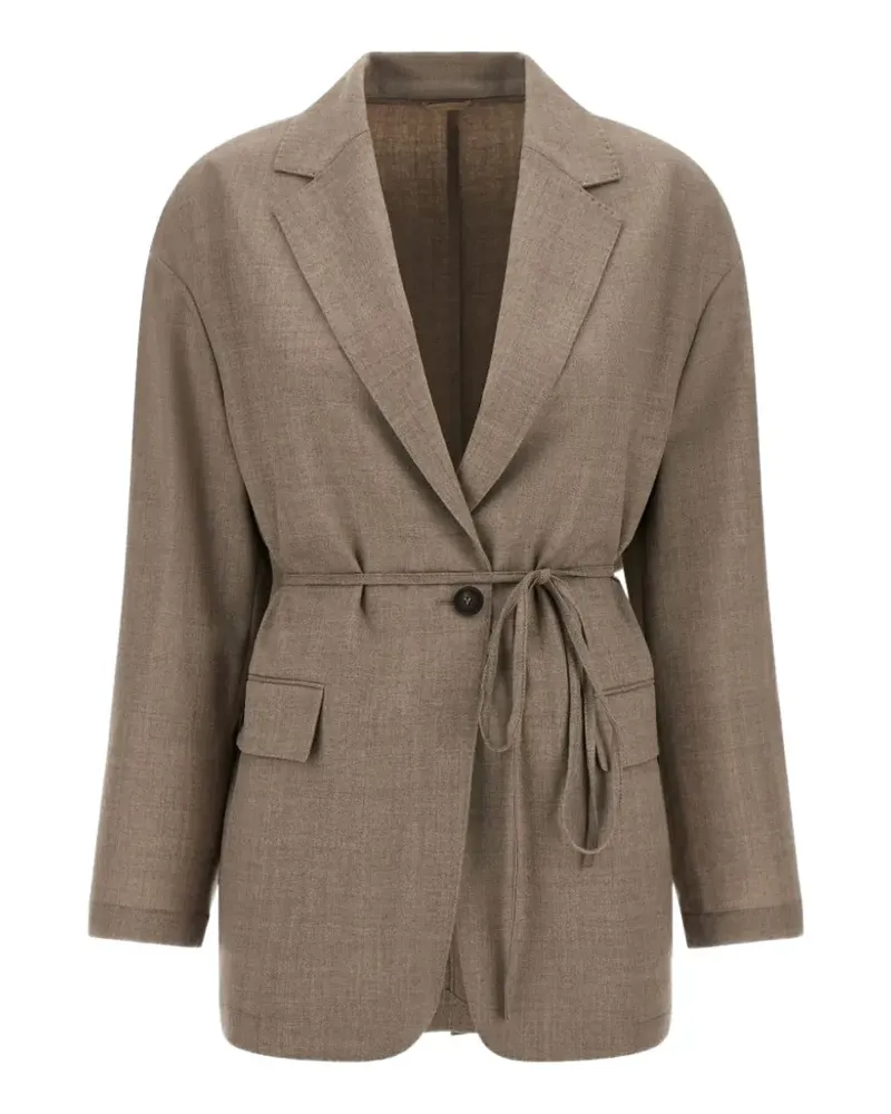 Brunello Cucinelli belted wool jacket - Braun Braun