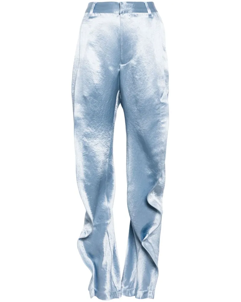 Y/PROJECT Gerüschte Satinhose - Blau Blau
